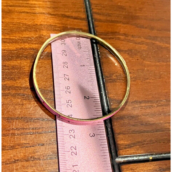 Vintage Pink Mother of Pearl Bangle 2.75 Inch Wide Bracelet! - Picture 9 of 11